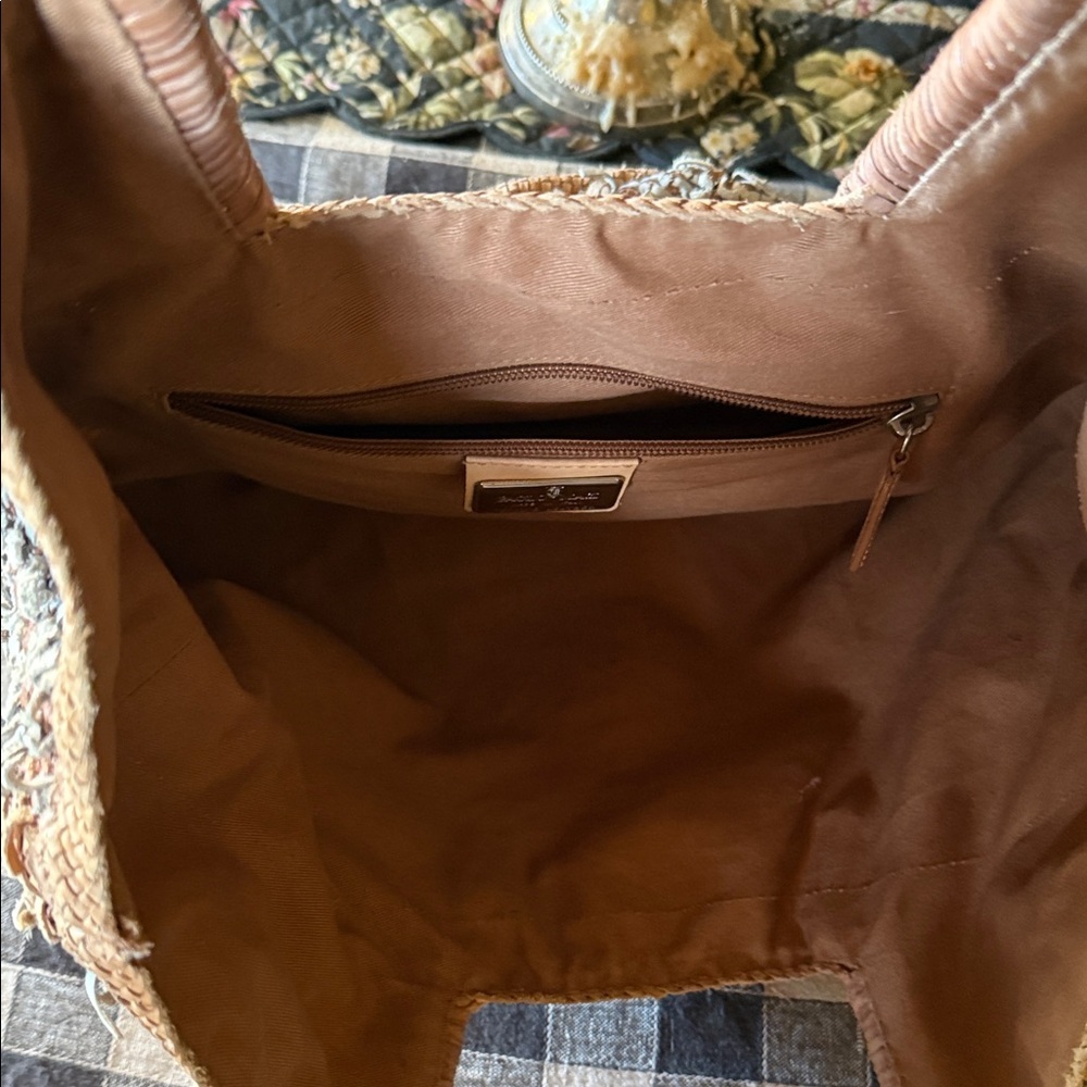 Paolo Masi Woven Brown and Gray Tote - Picture 5 of 5